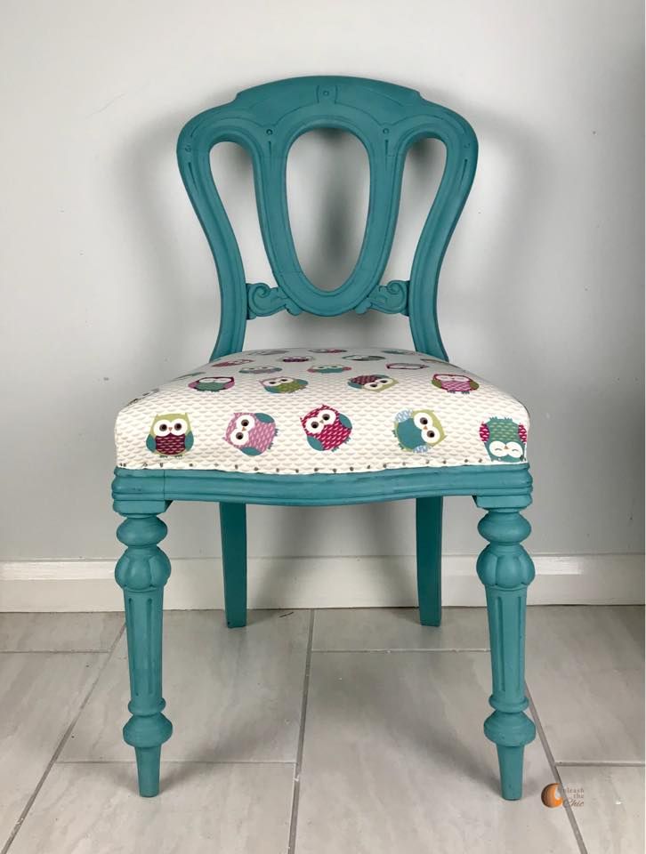 Owl and Teal Chair