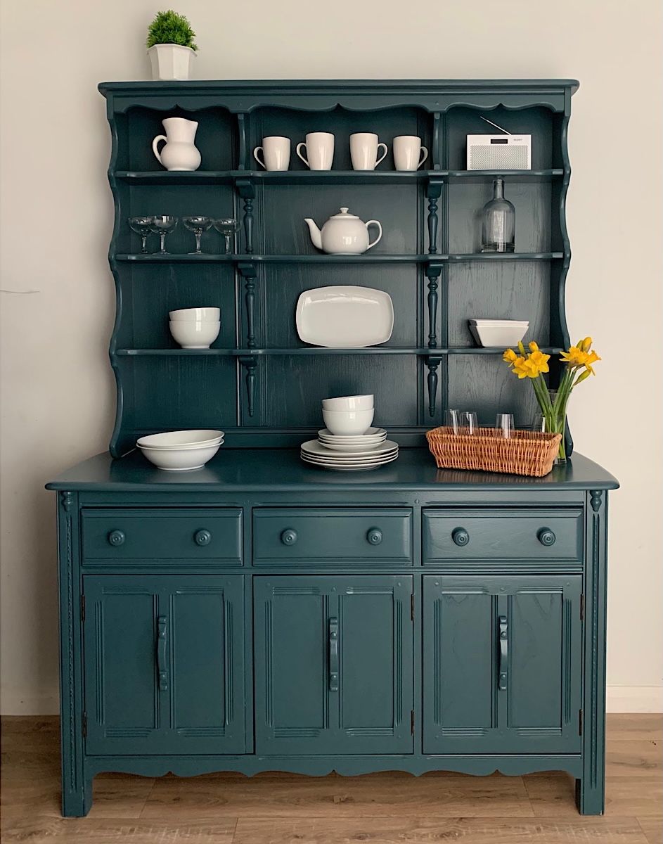 Ercol Dresser painted in Fusion Mineraal Paint Homestead Blue