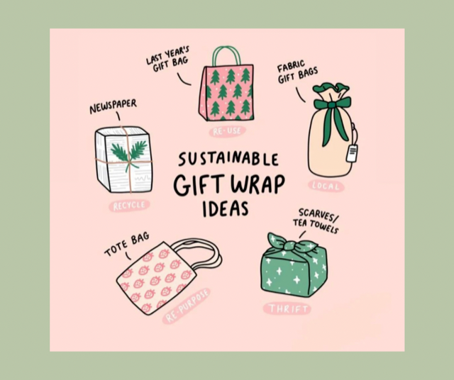 sustainable gift wrap