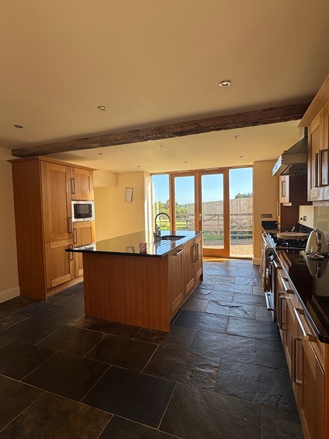 Kitchen makeover drop cloth before