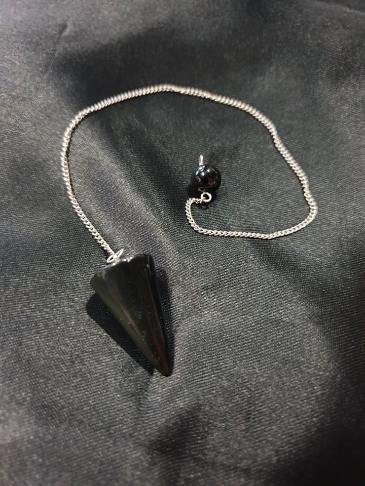 Black Obsidian Pendulum ~ Cone
