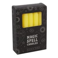 Pack of 12 Yellow Spell Candles ~ Success