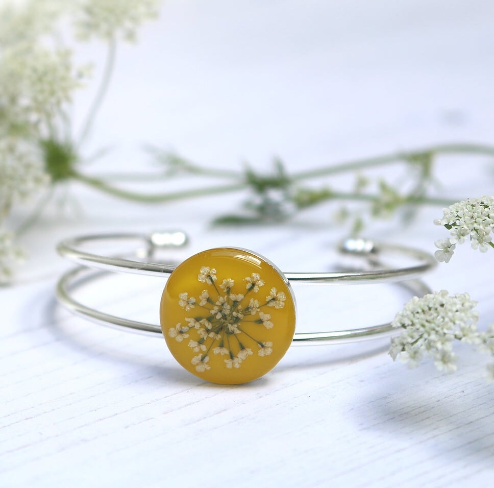 Handmade Silver And Resin Bangle