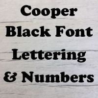 Cooper Black Letters words and names