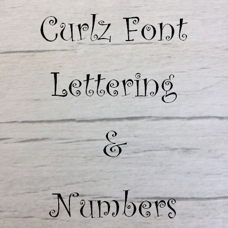Curlz font Letters words and names