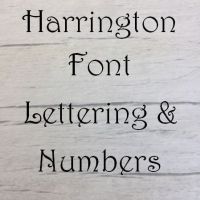 Harrington font Letters words and names