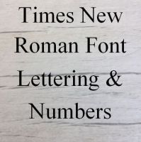 Times New Roman Letters words and names