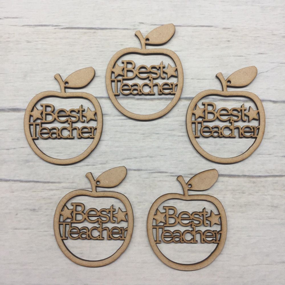 Best Teacher apple hangers set of 5