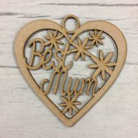 Hanging heart - 'Best mum'