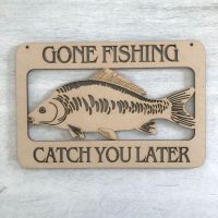 Gone Fishing door plaque