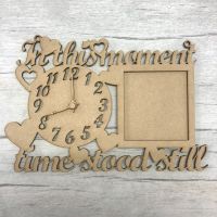 Clock face  picture frame - 'in this moment..'