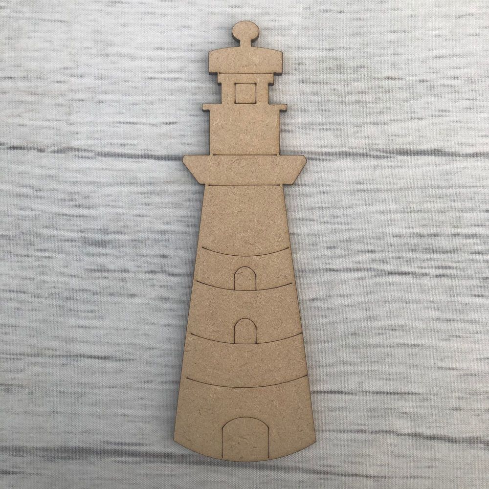 Lighthouse shape template engraved