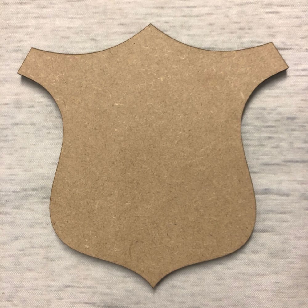 Blank name plaque - shield 2