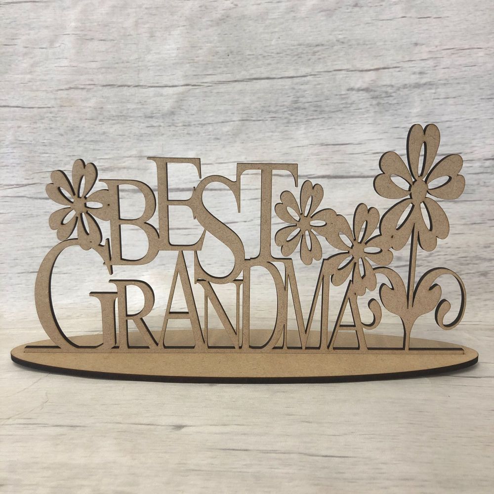 Free standing plaque - 'Best Grandma'
