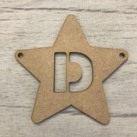 Bunting - Rounded Star with Letter Cutout