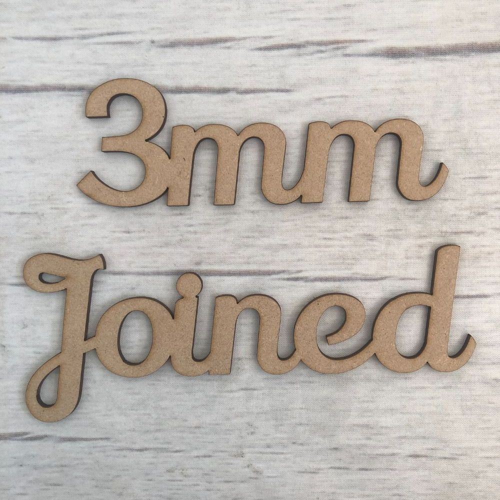 3mm - Joined up lettering, words, names & scripts