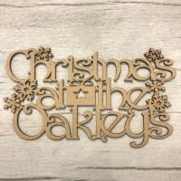 Christmas at the..' Christmas hanging plaque - customised