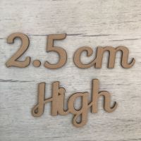 2.5cm high (2mm thick)