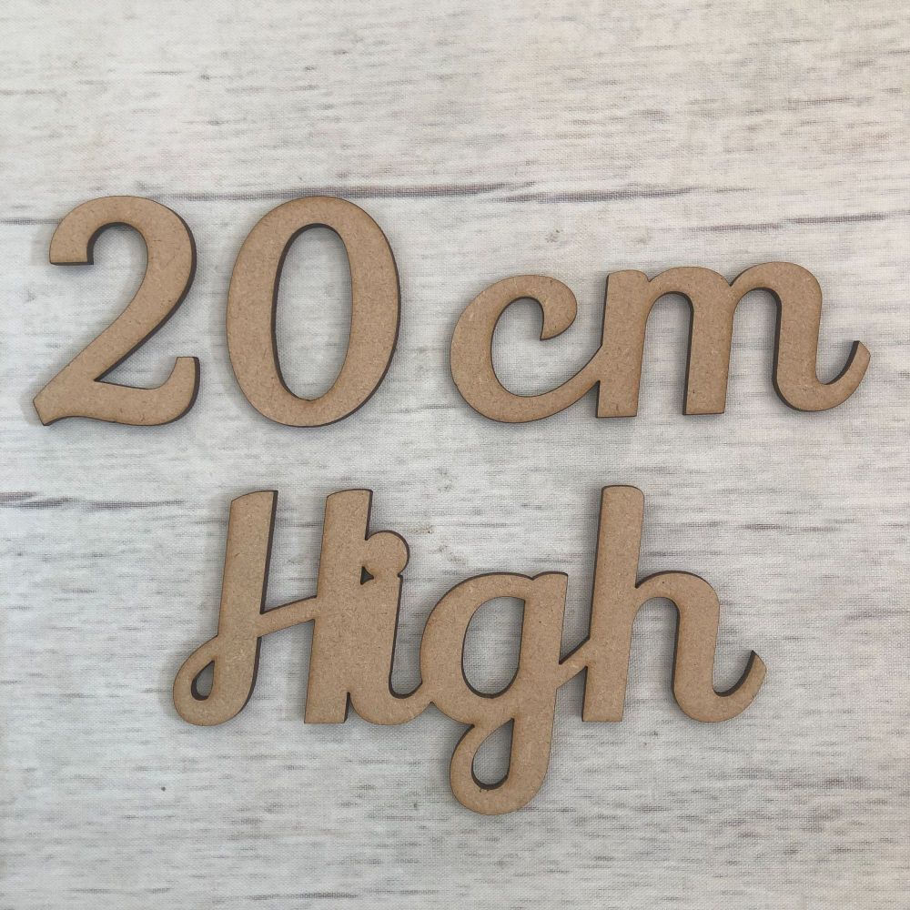 20cm high (3mm thick)
