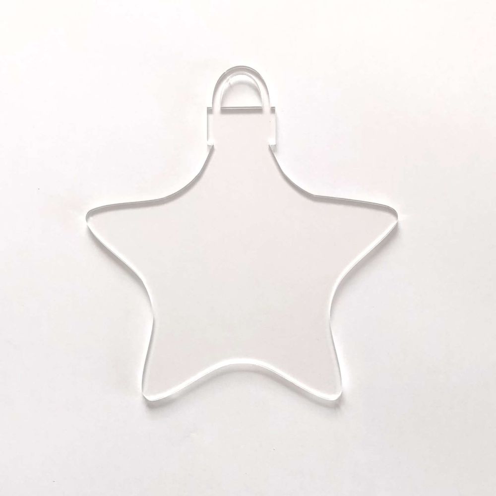 Clear Acrylic Bauble 3 (Star)