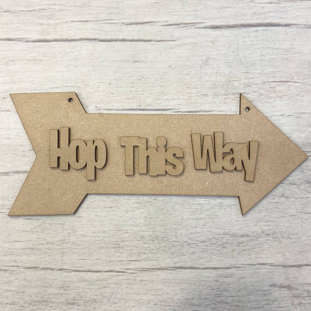 Easter Sign 4 - with words 'Hop This Way'