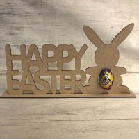 Happy Easter with egg holder - freestanding