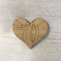 Heart with 70 Engraved