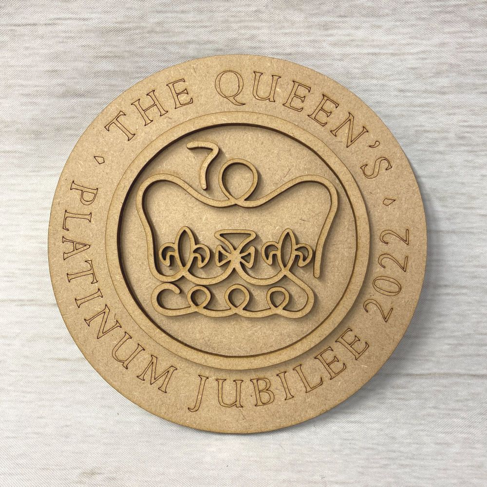 Layered Plaque  - Queens Jubilee Emblem