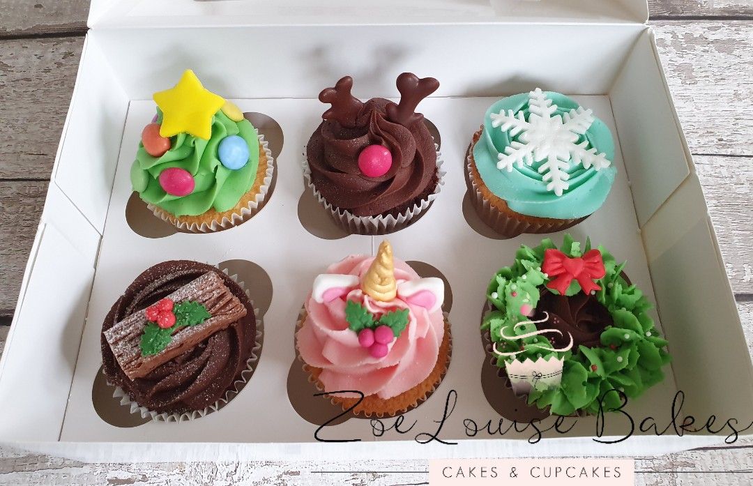 Box of 6 Festive Cupcakes