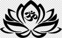 black and white lotus wit om