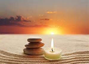 tranquil sunset and sun down