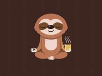 sloth with tea