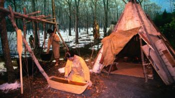 Making up a teepee