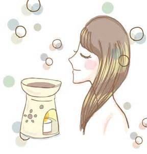 clip art lady with wax oil burner