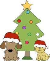 Xmas - 6 clip art pets