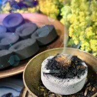 2024 Charcoal discs with resin burning