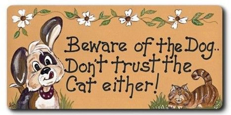 *Fridge Magnet - FM - 058 -  Beware of the dog