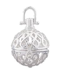 AJ/P/NL/2 - “Hollow Cage” Ball Pendant   – available on different style Neck Chains