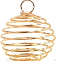 AJ/P/NL/4 - Spiral Cage Pendant Necklace – Gold  (Lge & Med)