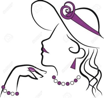 2024 Clip Art - elegant women wearing jewellery.