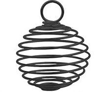 AJ/P/K/4 - Spiral Cage Pendant Keyring – Black small