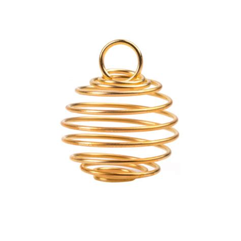 AJ/P/K/4 - Spiral Cage Pendant Keyring – Gold Med