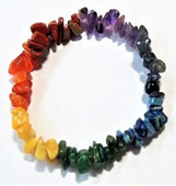 CJ/BL/1 - Small Natural Chipped Gemstone 7 Chakra Bracelet