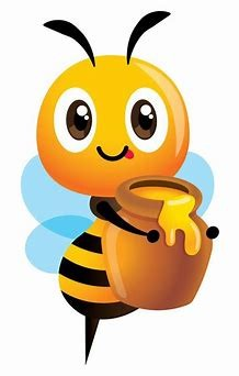 2024 - Clip Art BEE with honey