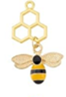 STD/B/C/6/a – Lge Honeybee with 3 Honeycomb Charm with Lobster Clasp