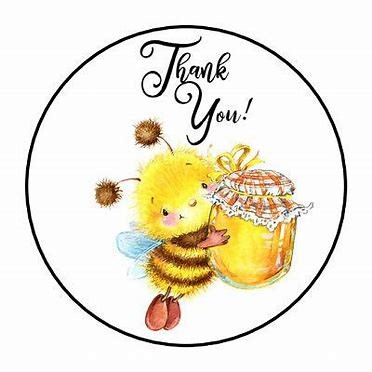 2024 - Clip Art BEE thank you circle 2