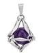 CRY/P/NL/1/a - Natural Gemstones in Cage Necklace - Amethyst