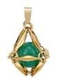 CRY/P/NL/1/b - Natural Gemstones in Cage Necklace - Green Aventurine