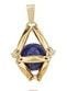 CRY/P/NL/1/c - Natural Gemstones in Cage Necklace - Lapis Lazuli