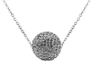 CRY/NL/7 - CZ “Shamballa” style Pendant Necklace